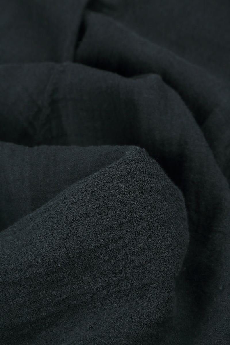 Decorated Hem Graphite Linen Tunic 6