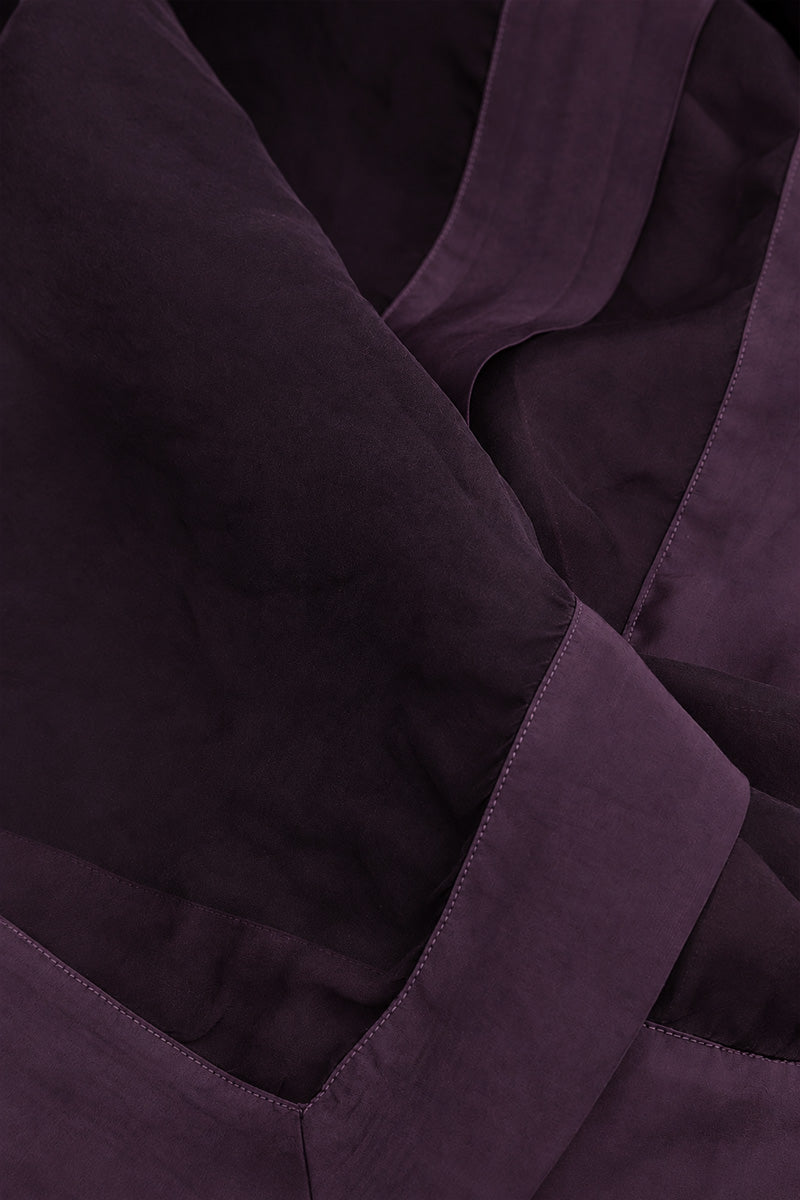 Deep Plum Silk Chiffon Scarf