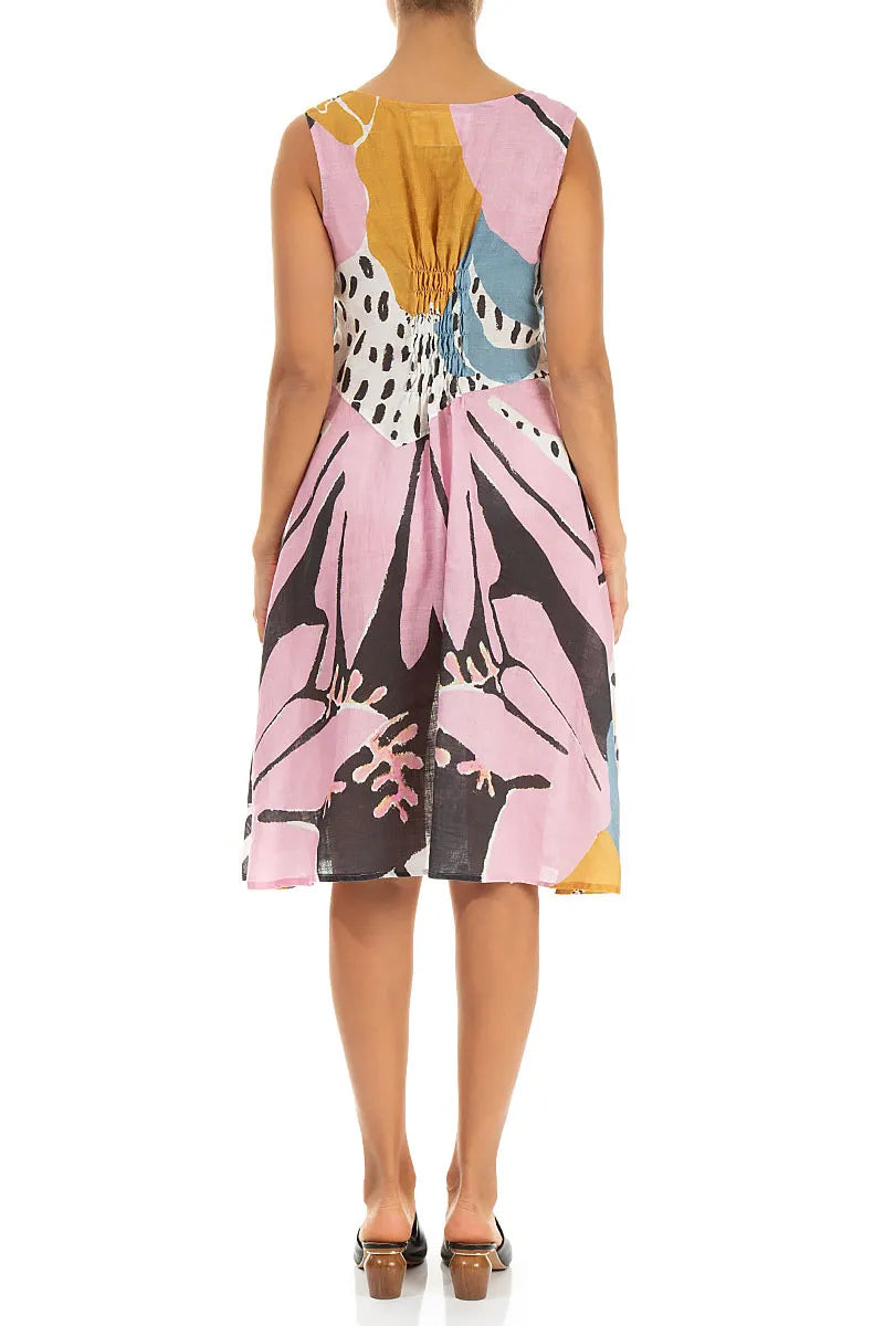 Desert Bloom Linen Midi Dress