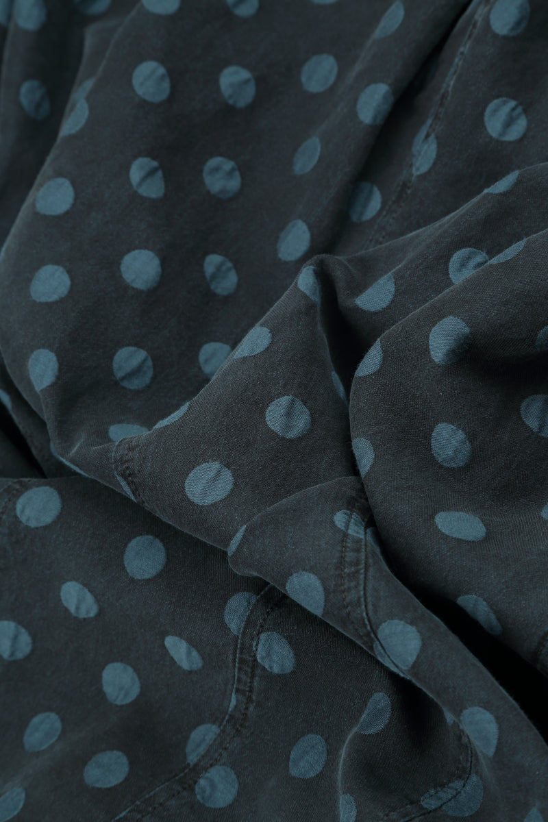 Dotty Midnight Blue Silk Scarf 4