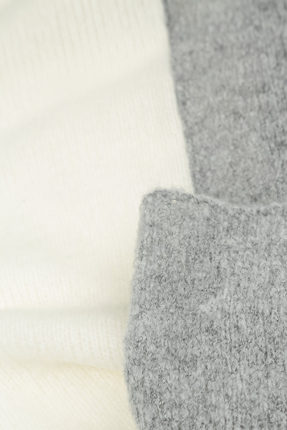 Dual White & Light Grey Wool Sweater