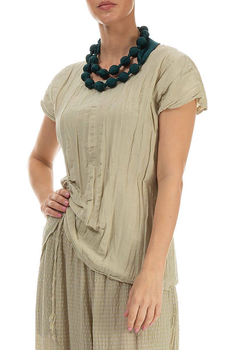 Emerald Silk Bead Necklace 3