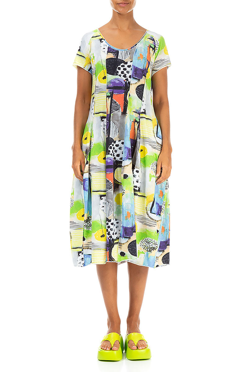 Exposed Seams Artmaze Cotton Dress 1