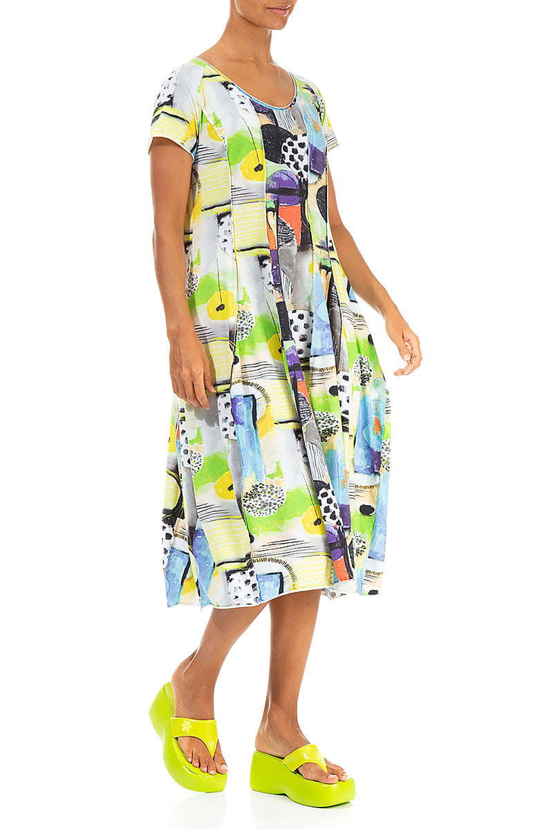 Exposed Seams Artmaze Cotton Dress 4