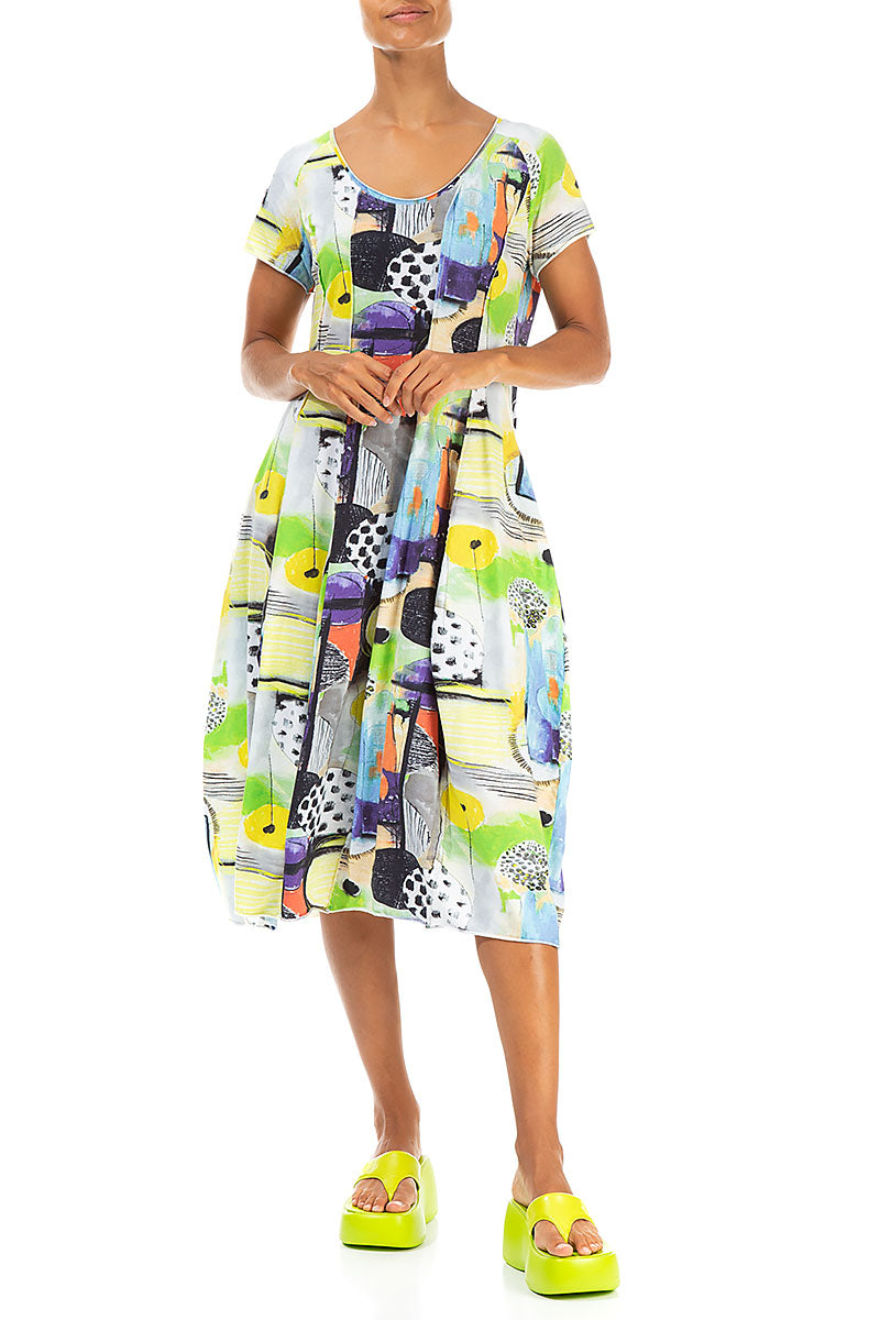 Exposed Seams Artmaze Cotton Dress 3