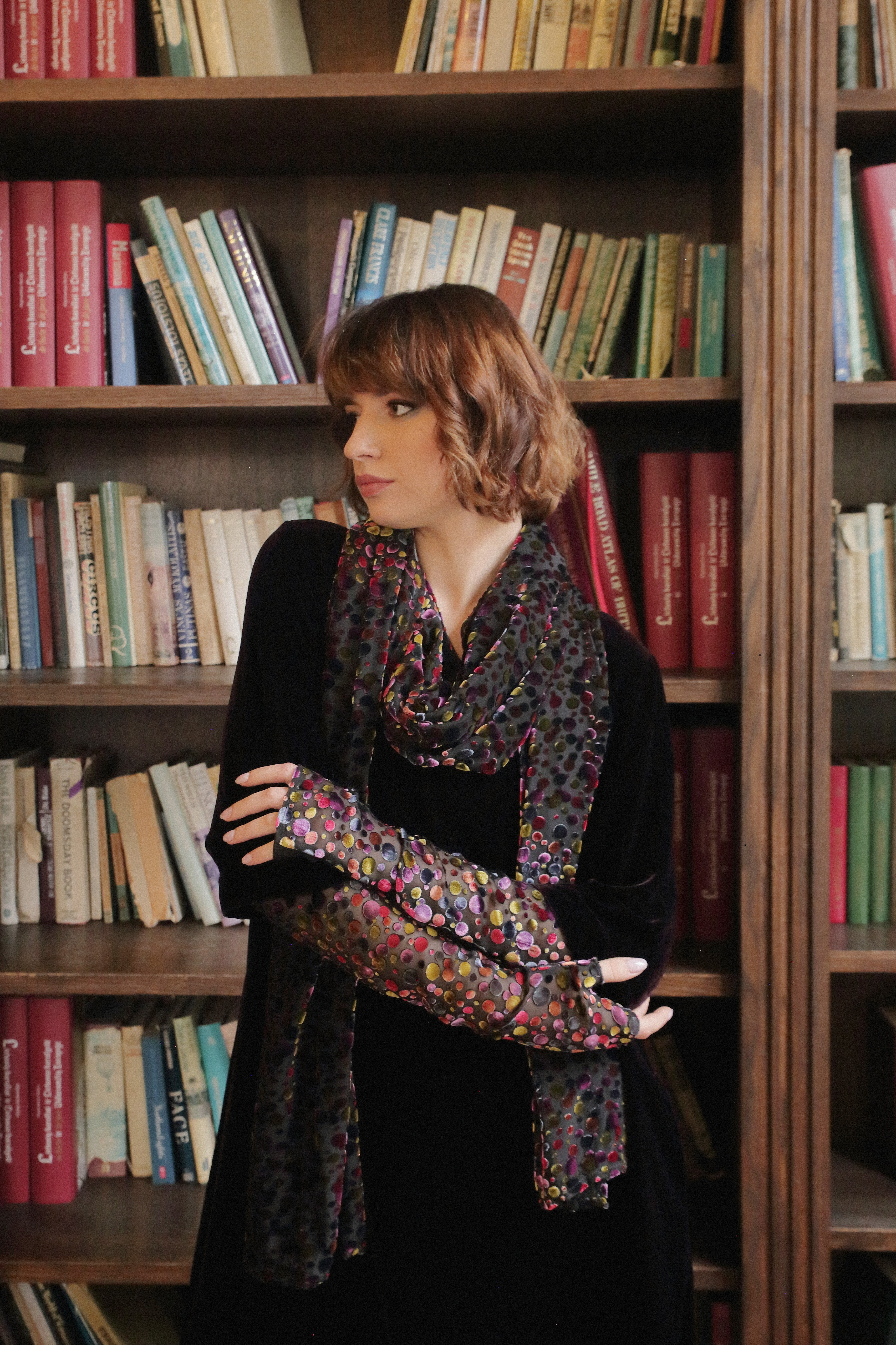 Festive Devoré Silk Velvet Wristlets 1