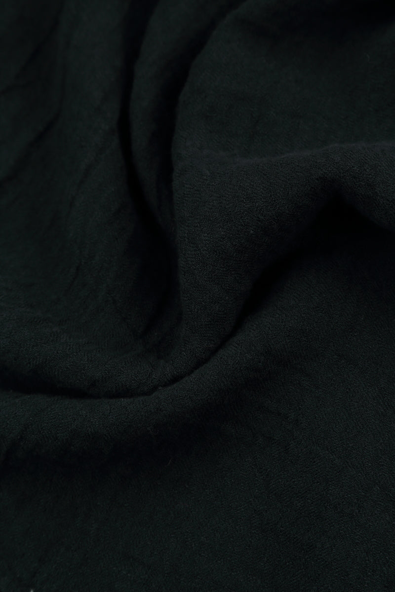 Flared Black Linen Dress 5