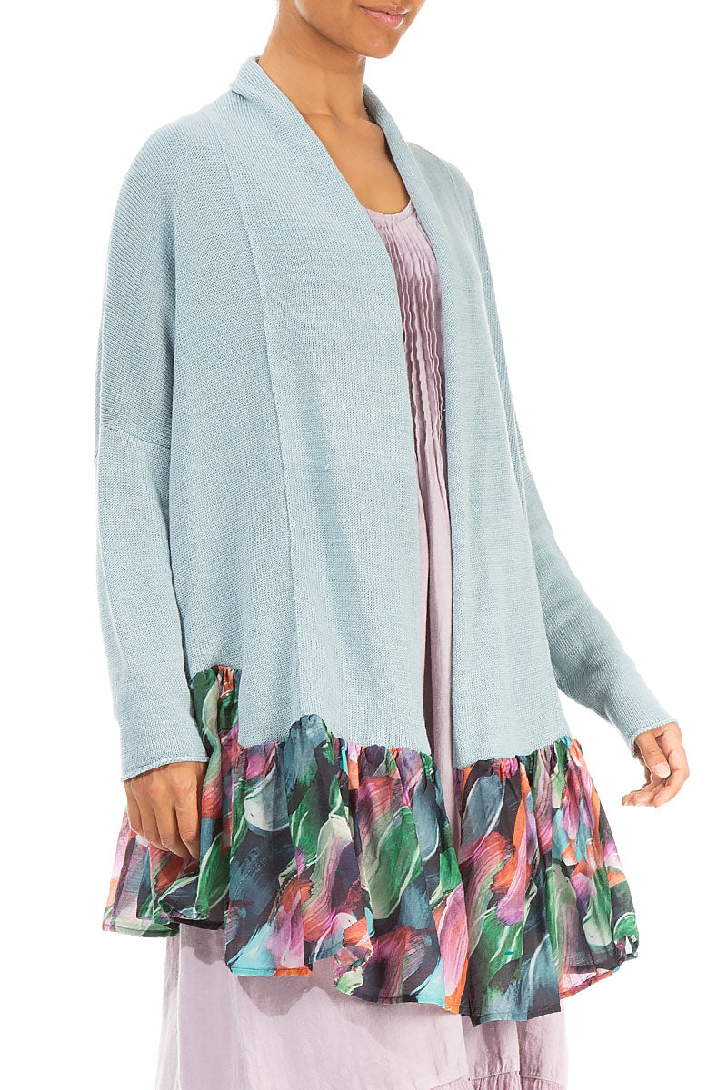 Flared Paint Charm Linen Cardigan 3