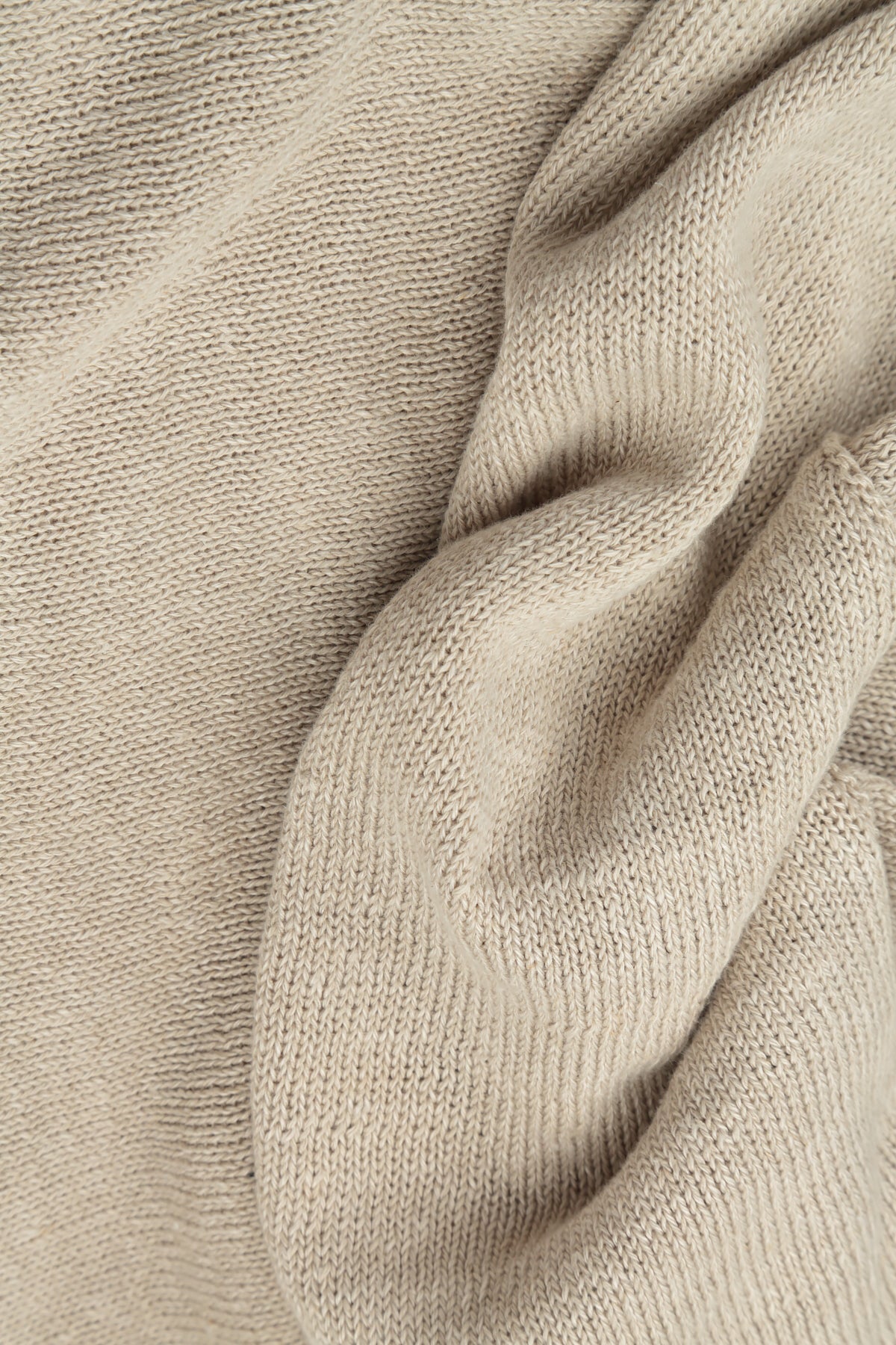 Floral Detail Natural Linen Knit Blouse 5