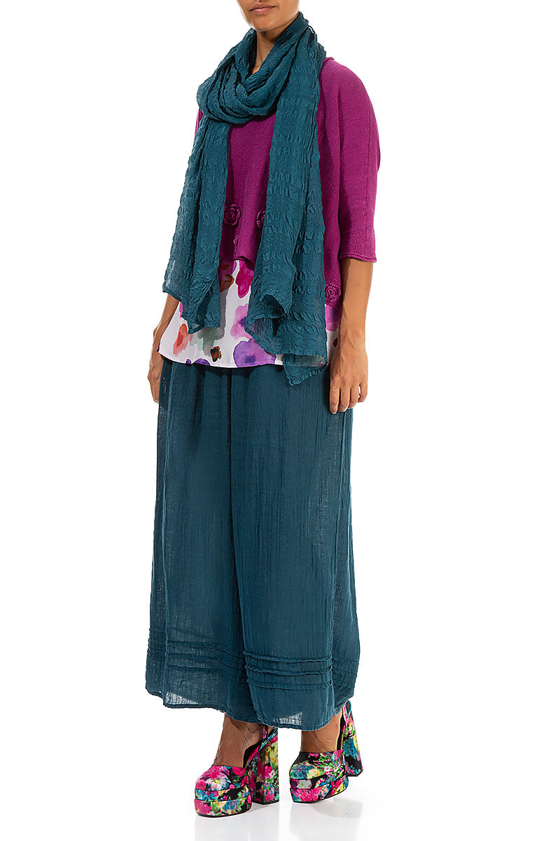 Flowers Decorated Orchid Linen Jumper 5