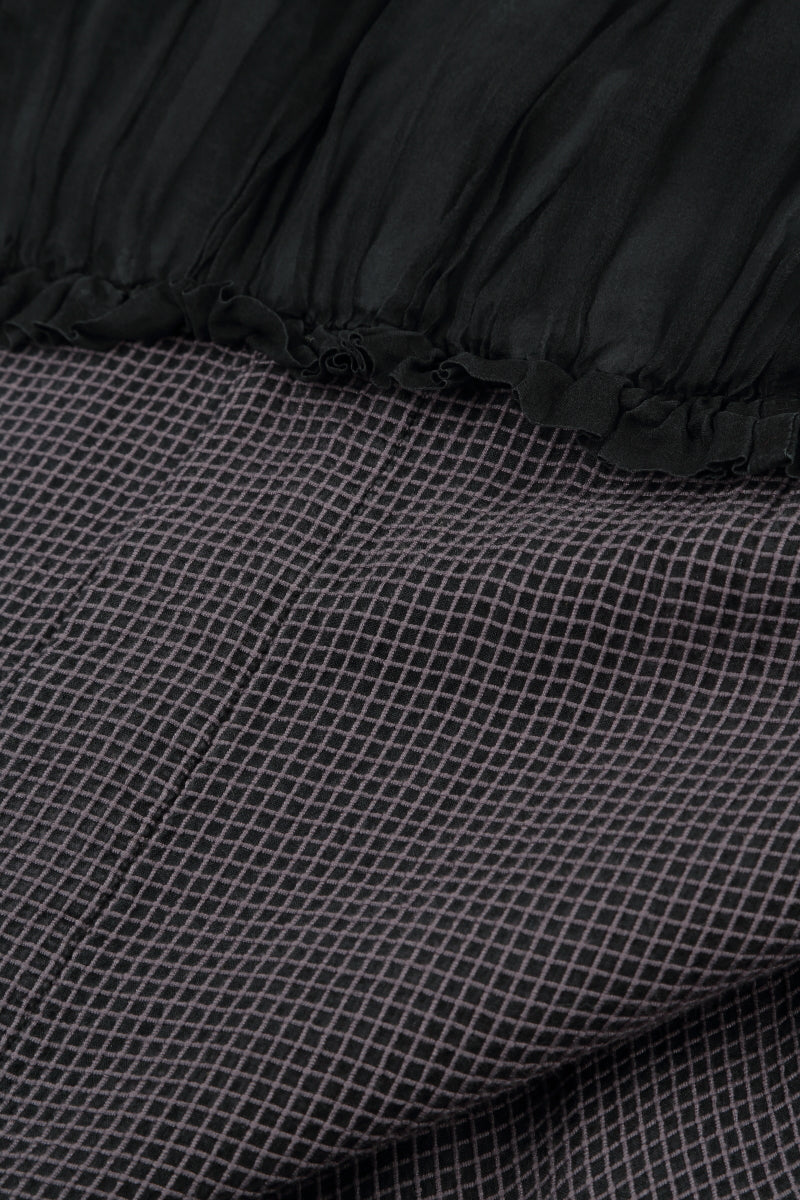 Flowy Graphite Mesh Silk Dress 5