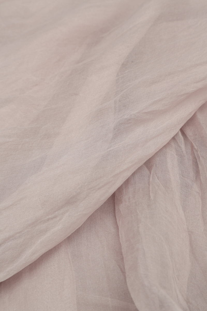 Flowy Greige Silk Chiffon Dress 5