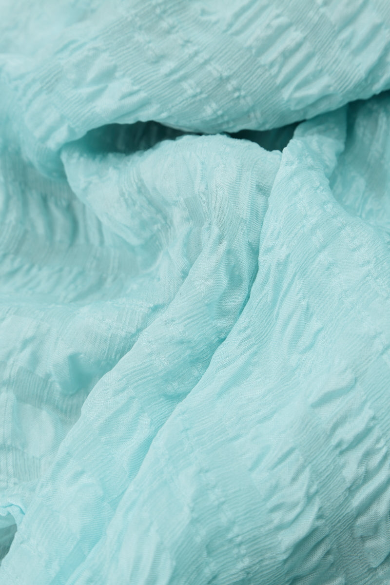 Flowy Ice Blue Light Silk Jacket 5