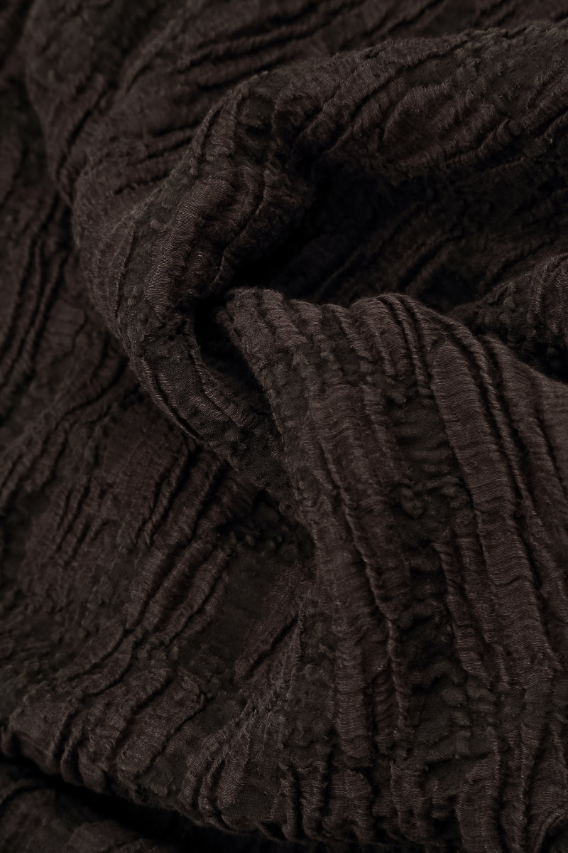 Forest Brown Circle Silk Linen Scarf 4