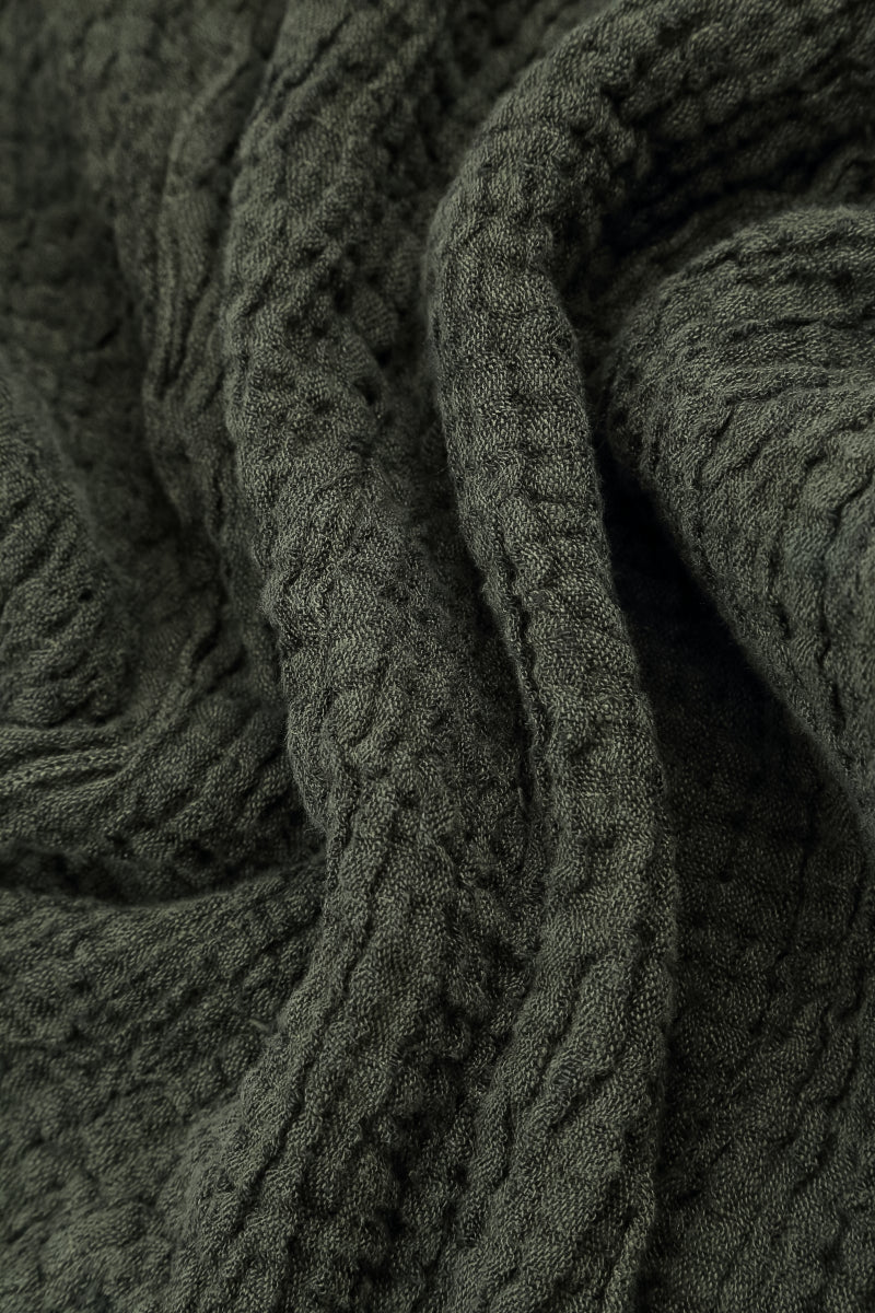 Forest Mist Textured Linen Jacket