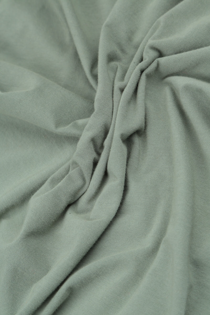 Frayed Hem Sage Cotton Top 5