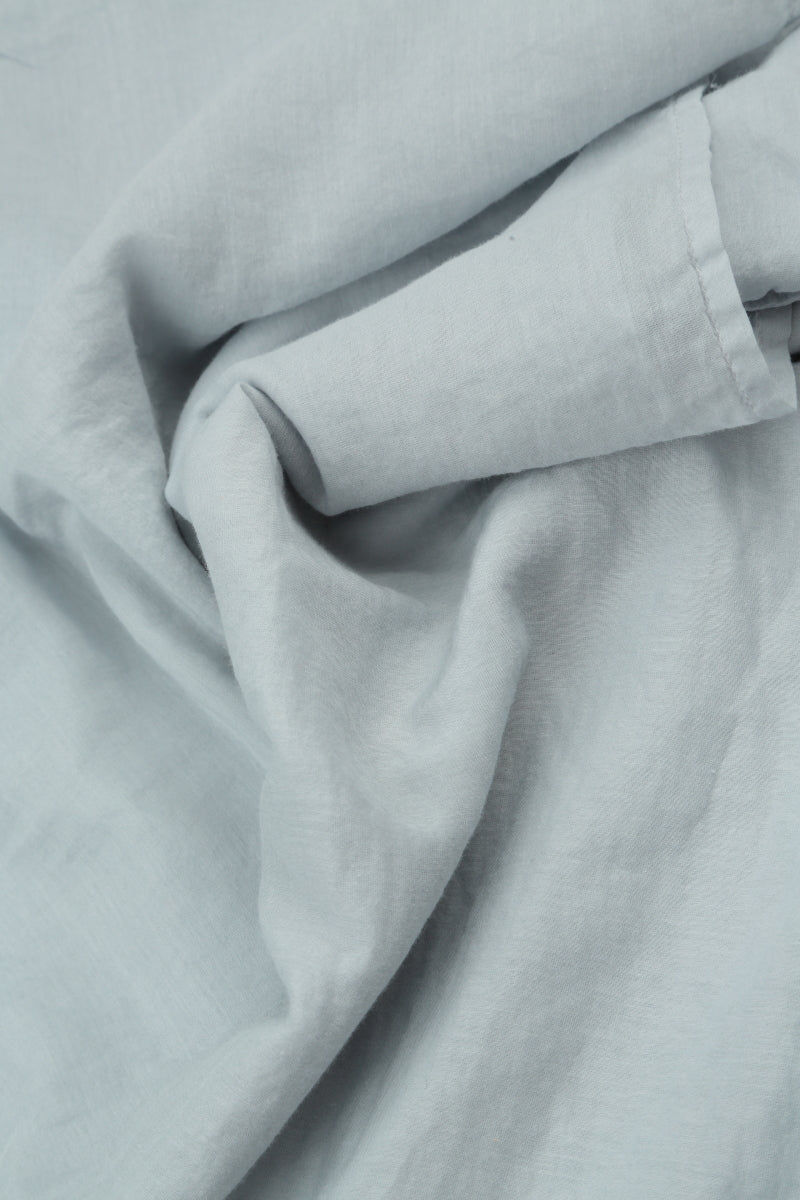 Frilly Flower Silver Grey Silk Cotton Dress 5