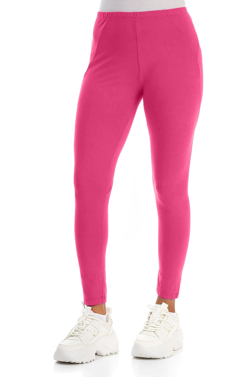 Legging en coton fuchsia