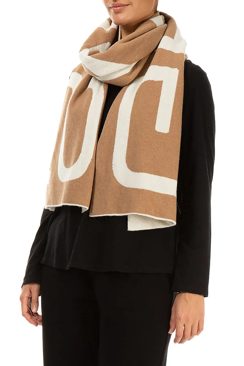GRIZAS Caramel Soft Wool Scarf