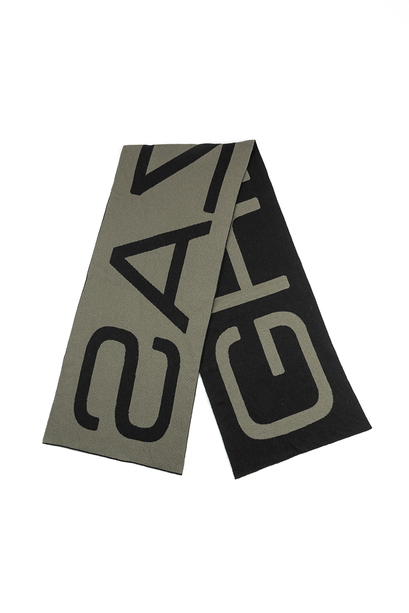 GRIZAS Khaki Soft Wool Scarf