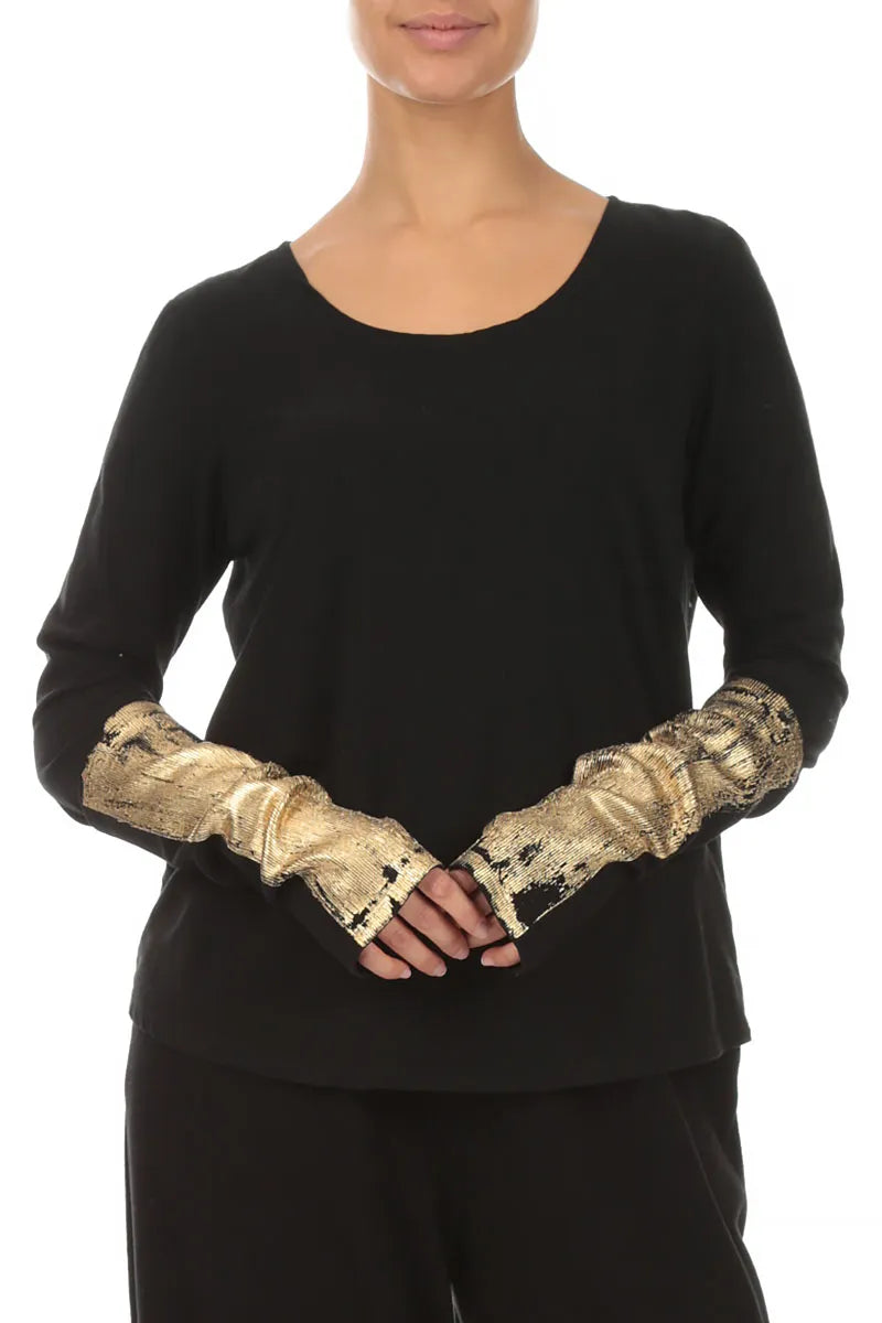 Gold Metallic Cotton Wristlets 1