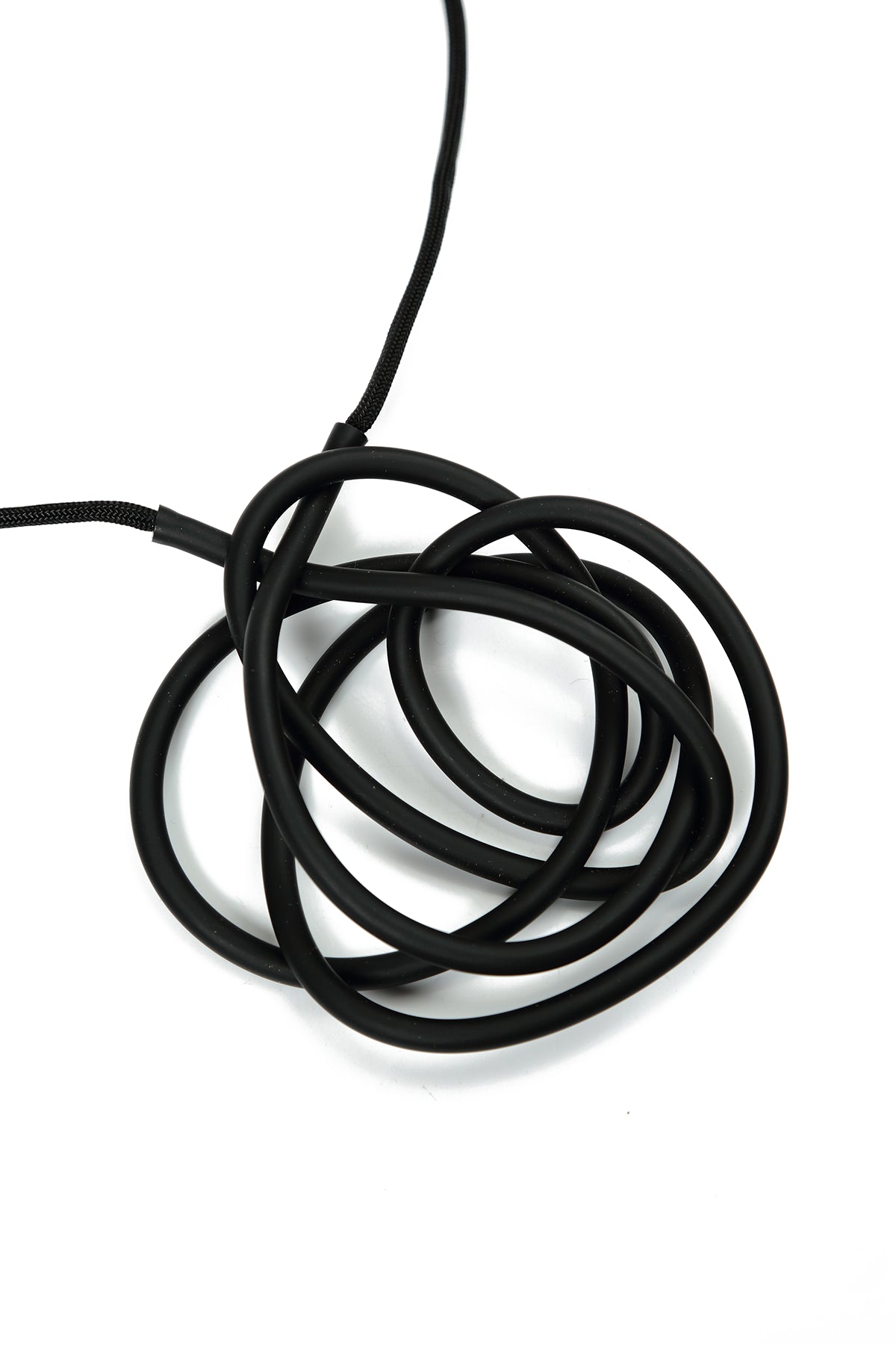 Graphic Loops Black Rubber Necklace 4