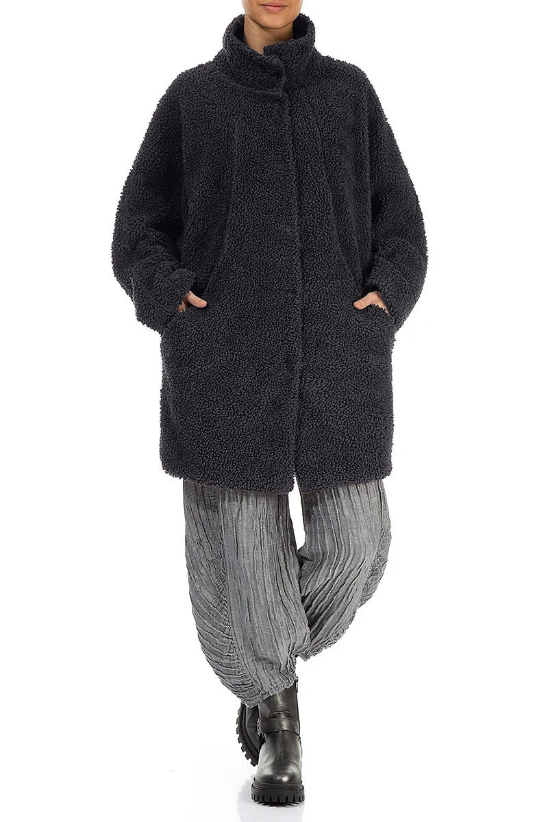 Graphite Blue Teddy Cotton Coat 4