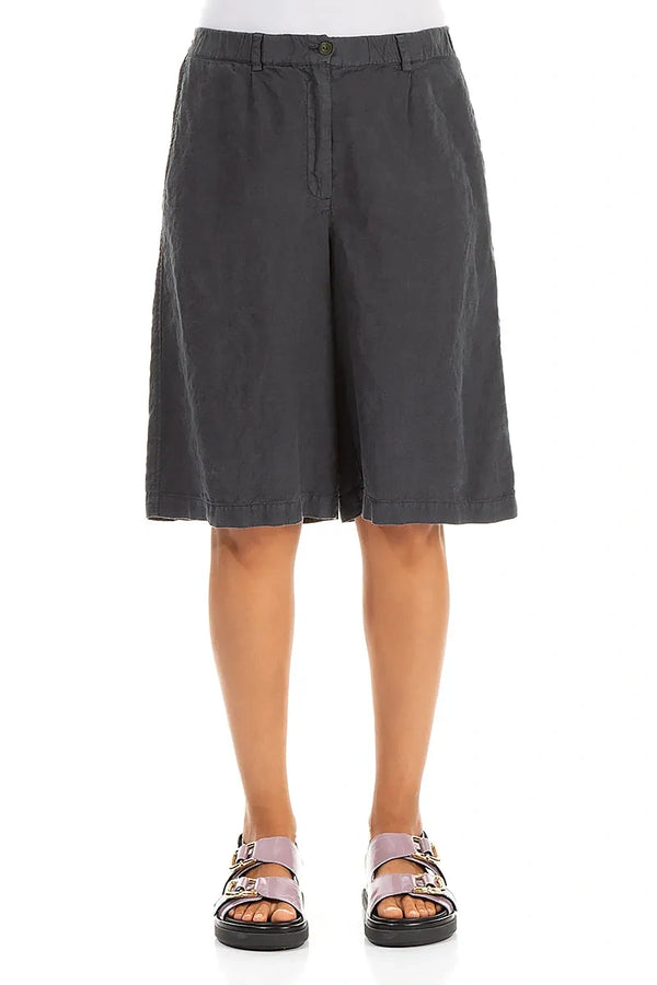 Graphite Linen Shorts 1