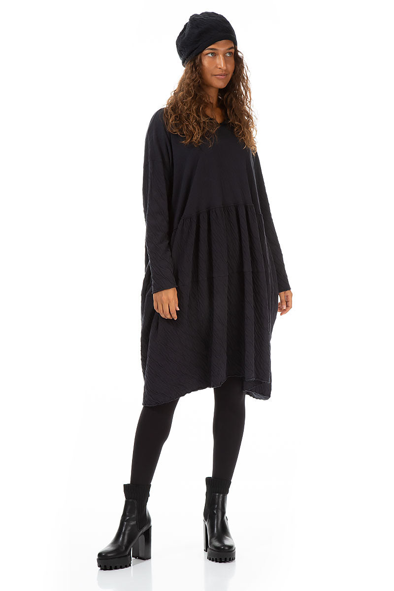 Grey Wavy Cotton Beret 3