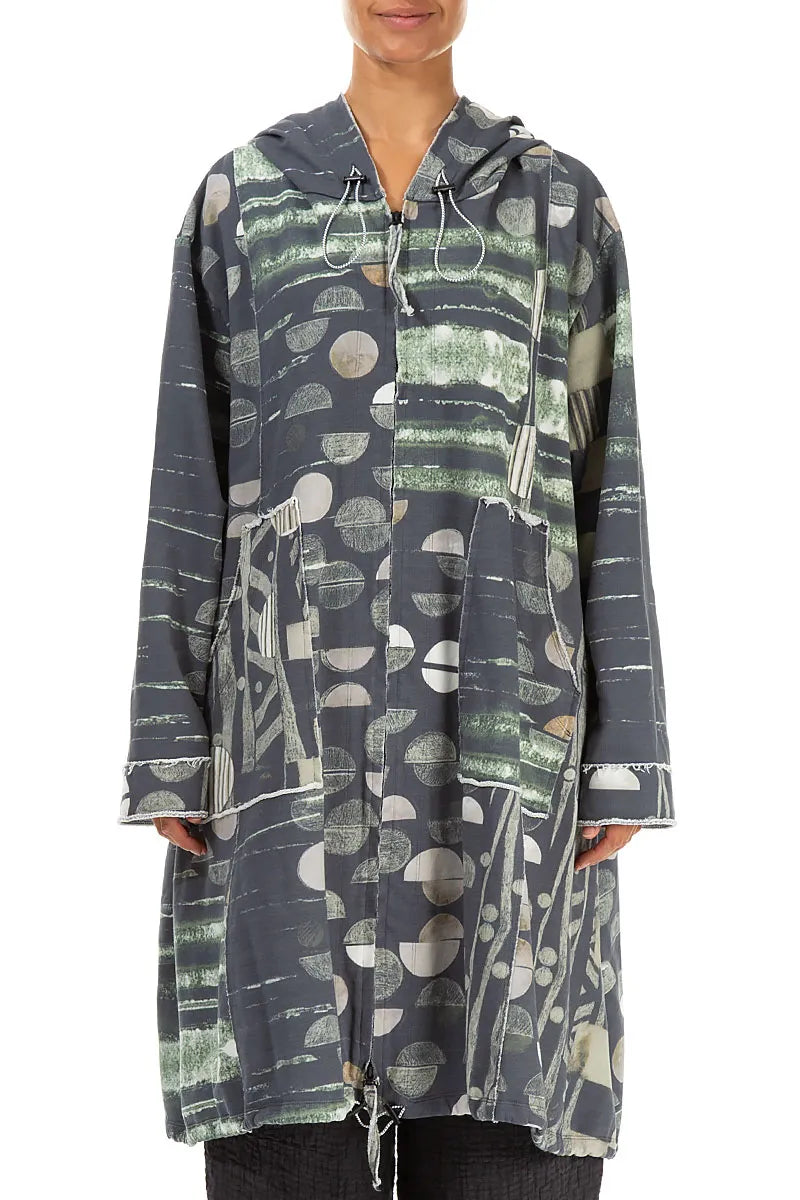 Kapuzenjacke aus verblasster Moonlight-Baumwolle