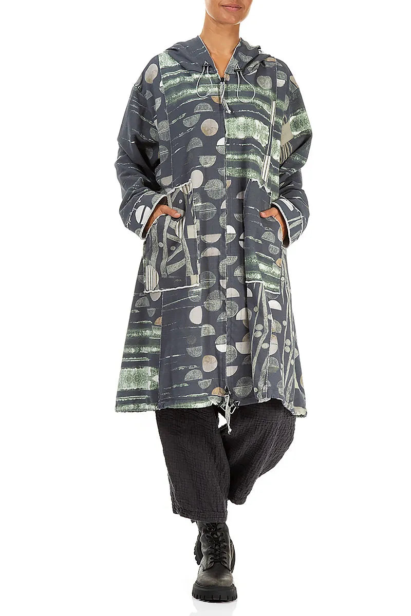 Kapuzenjacke aus verblasster Moonlight-Baumwolle
