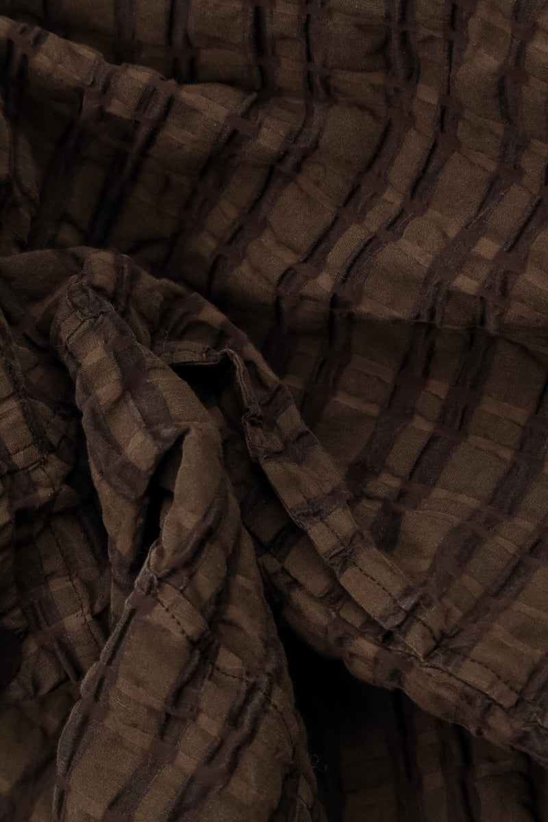 Hooded Loose Truffle Brown Linen Cotton Jacket 6