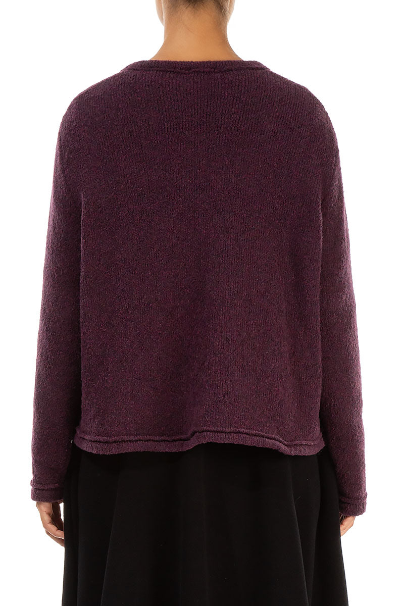 Knitted Buttons Mulberry Wool Cardigan 2