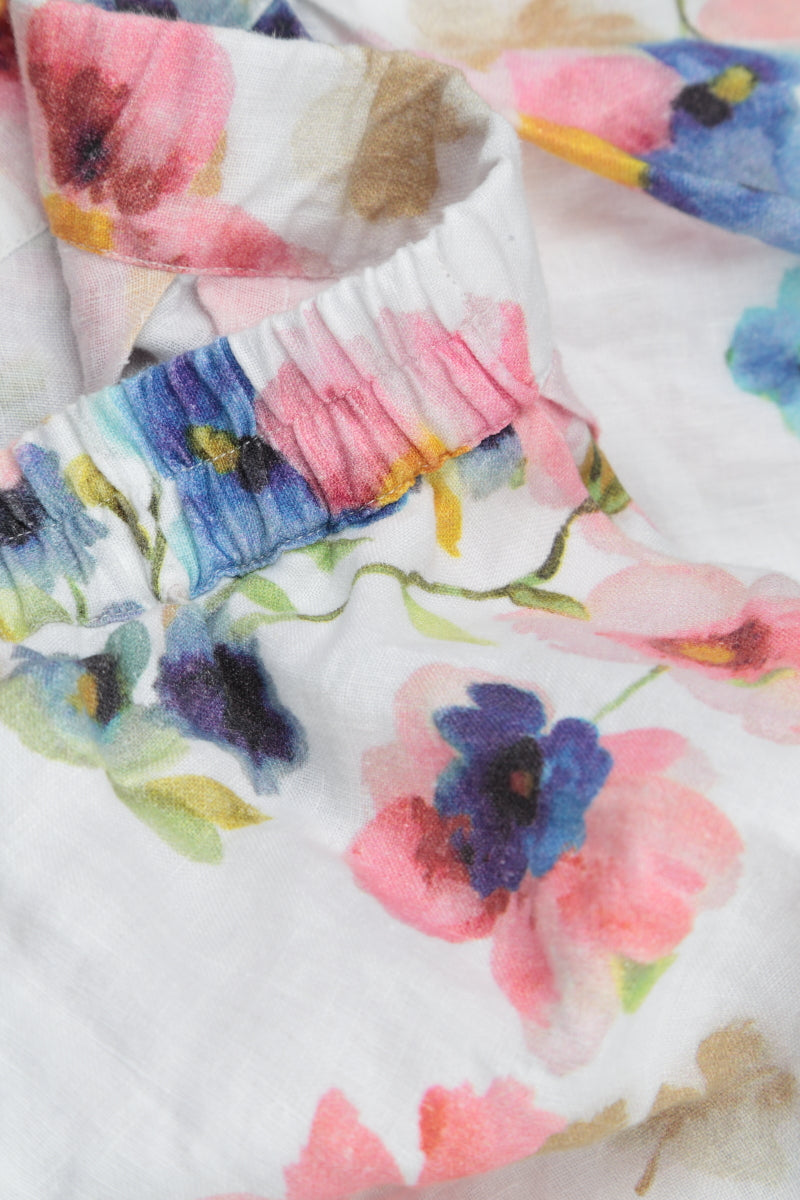 Wide Leg Cuffs Primrose Linen Culottes