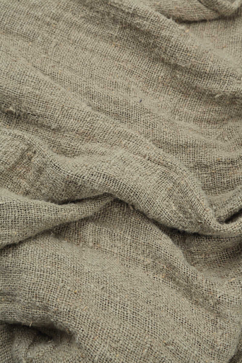 Sleeveless Laurel Green Handwoven Linen Vest 5