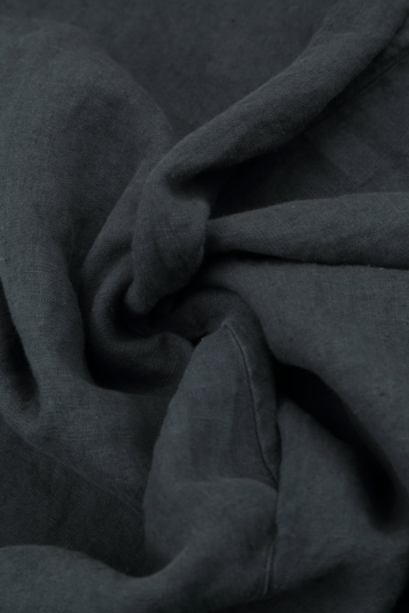 Sleeveless Graphite Pintuck Linen Dress 5