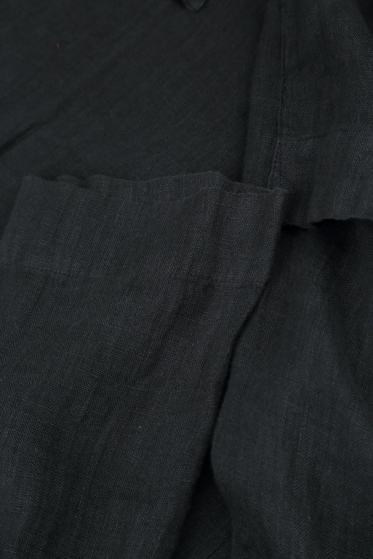 Veste en lin gaze oversize graphite à bords francs