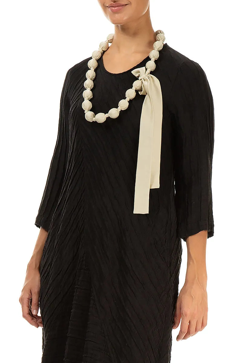 Laurel Green Silk Bead Necklace