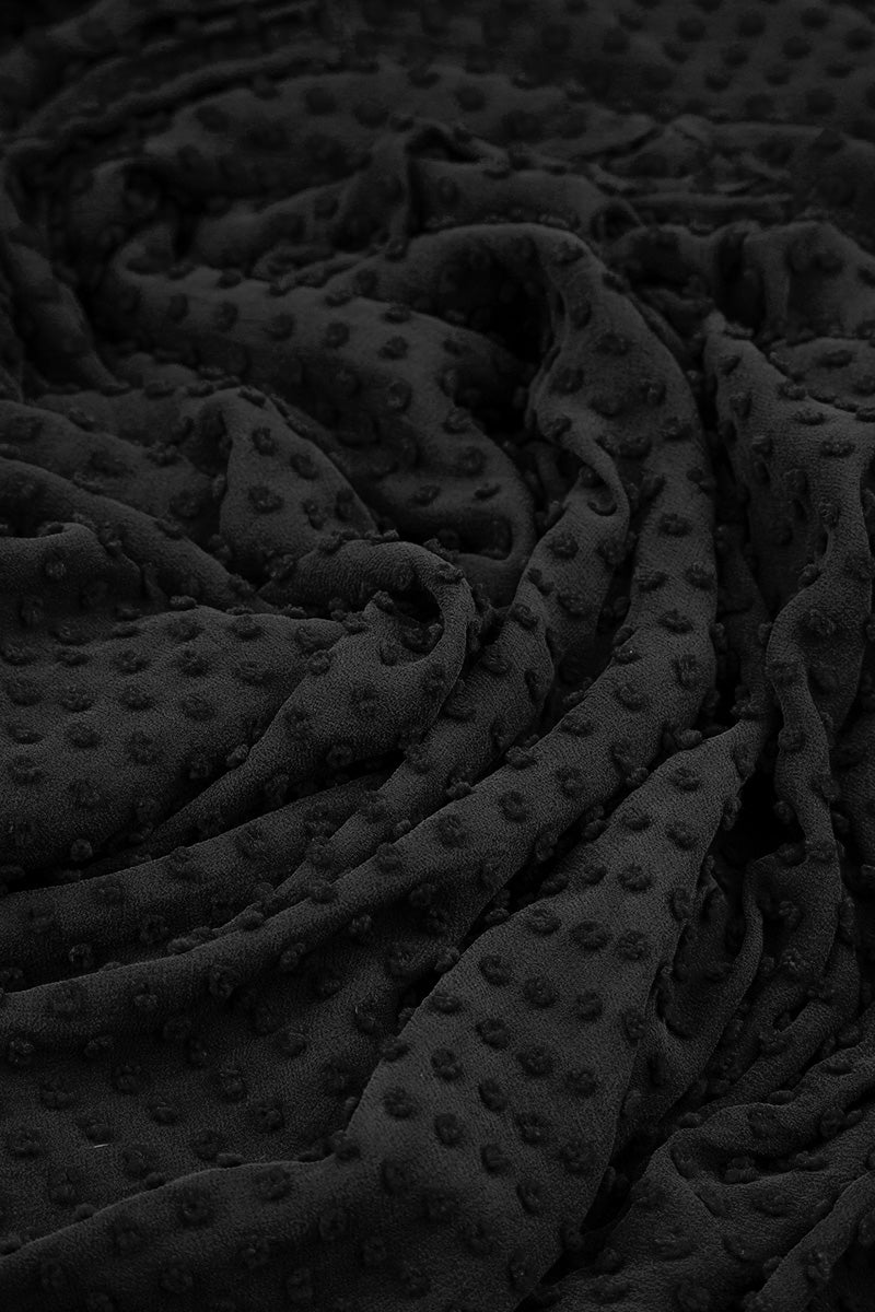 Layered Dotty Black Silk Dress