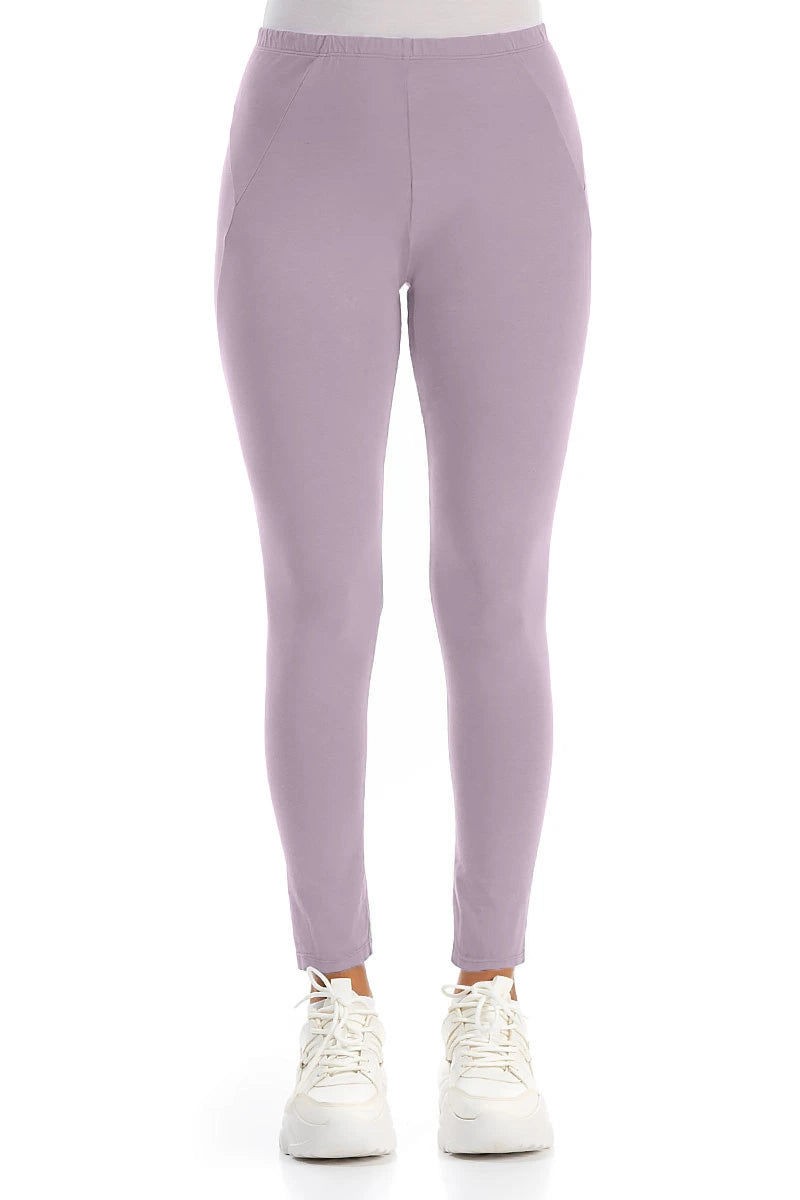 Lilac Cotton Leggings 1