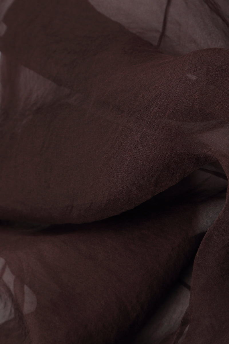 Long Merlot Silk Chiffon Jacket 5