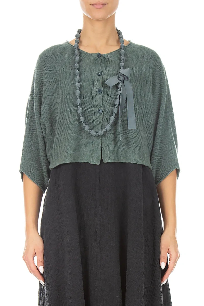 Sage Silk Fine Bead Necklace