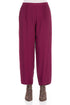 Tapered Claret Viscose Trousers 1