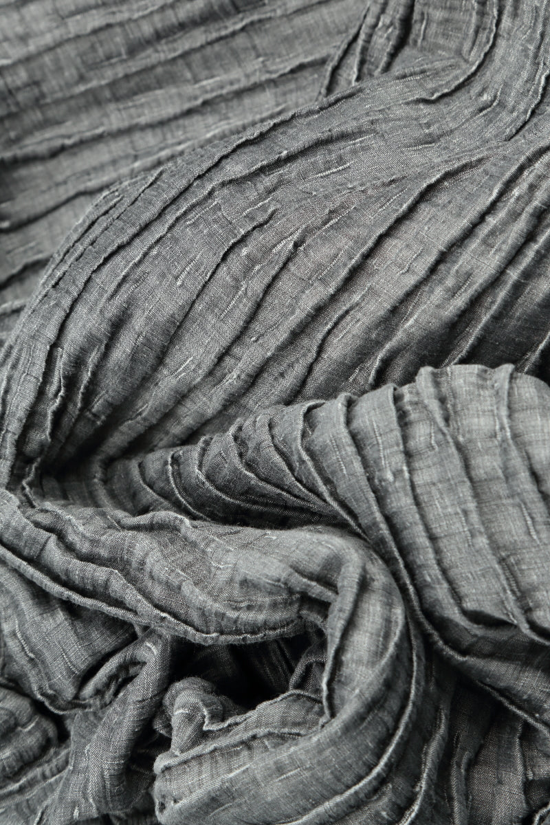 Longer Sides Crinkled Silver Silk Tunic 5