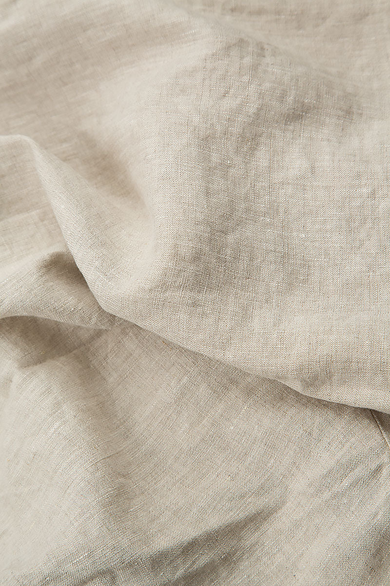 Loose Back Pockets Natural Linen Trousers 4