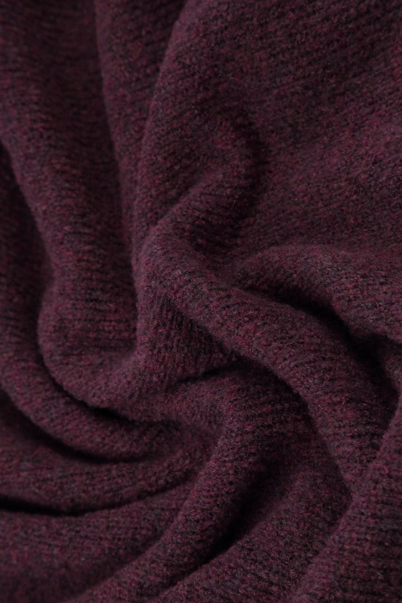 Loose Boxy Mulberry Wool Cardigan