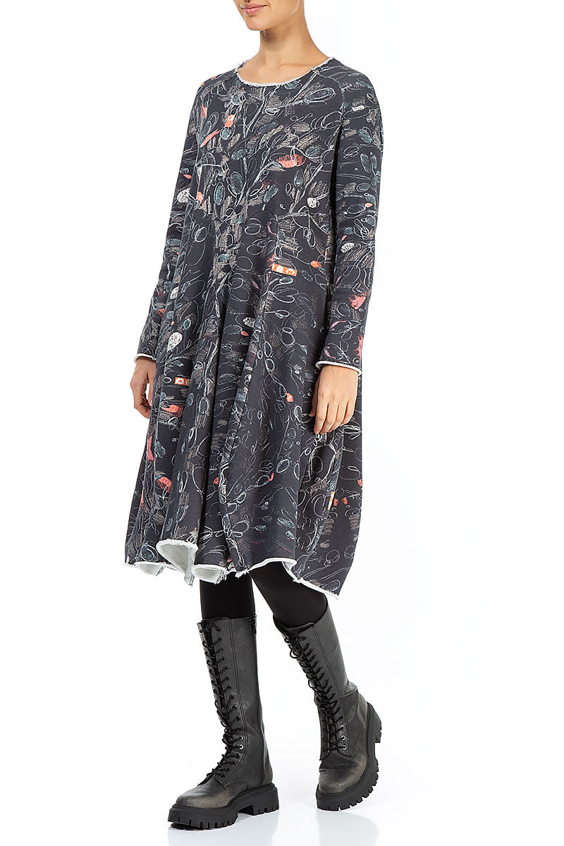 Loose Flared Nightfall Cotton Dress 3