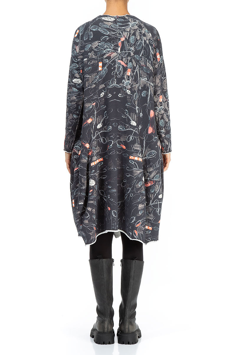 Loose Flared Nightfall Cotton Dress 3