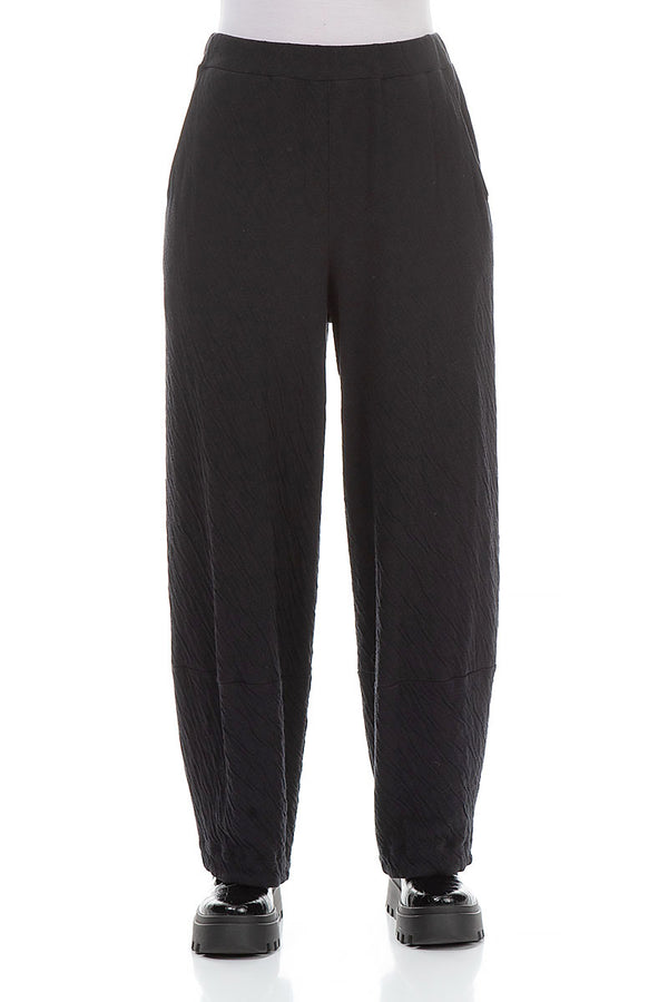 Loose Grey Wavy Cotton Trousers 1