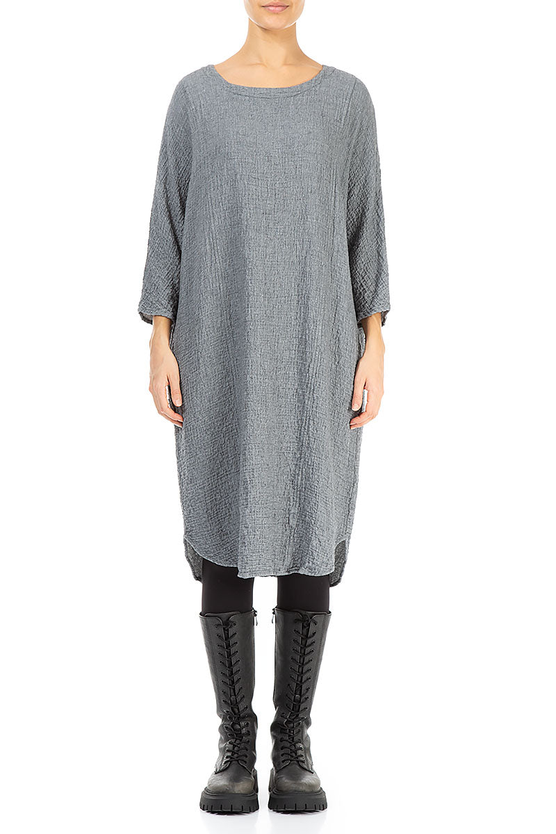 Loose Grey Wool Dress 2